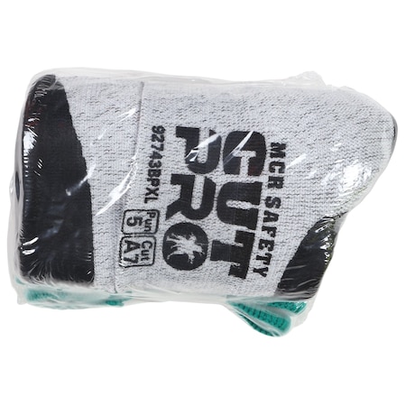 Mcr Safety Gloves, VP, Cut Pro, 13ga HPPE, BP XS, 96PK VP92743BPXS